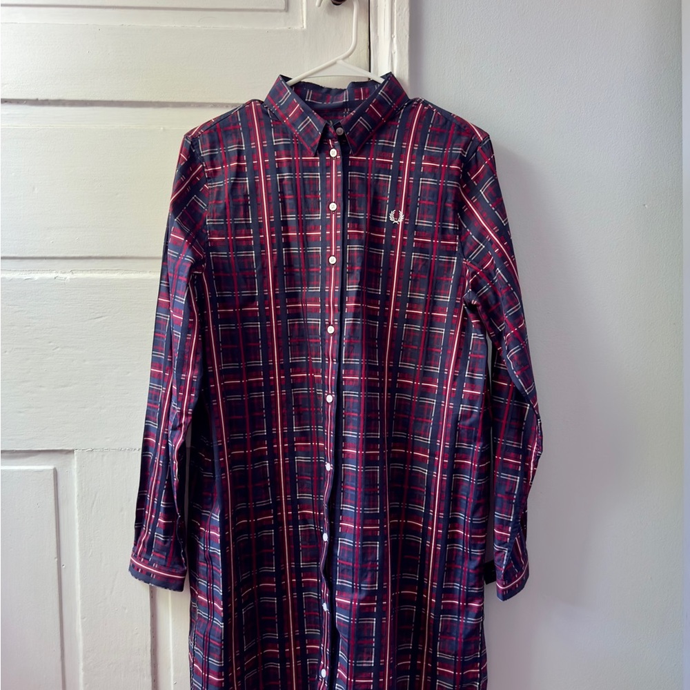 Fred Perry Plaid Shift Dress